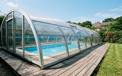 abri de piscine en polycarbonate