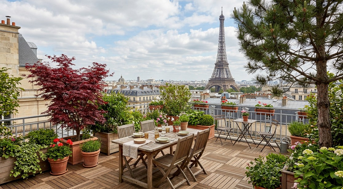 appartement avec terrasse en dernier étage